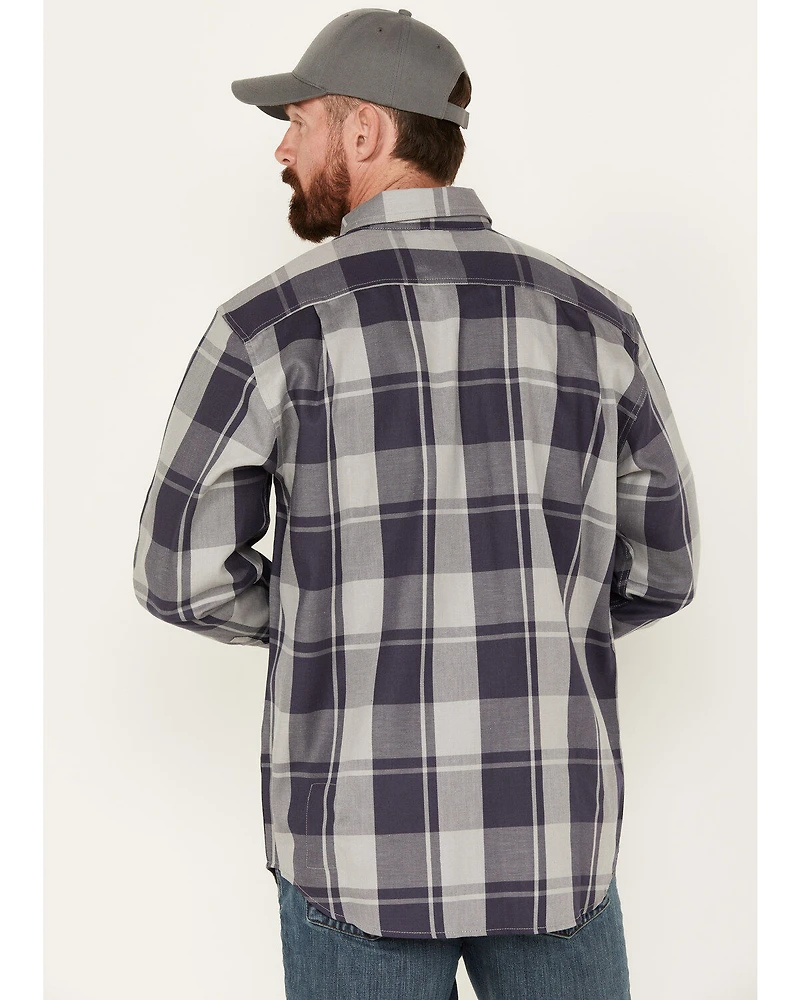 Carhartt Men's FR Force Rugged Flex® Plaid Print Long Sleeve Button-Down Western Work Shirt