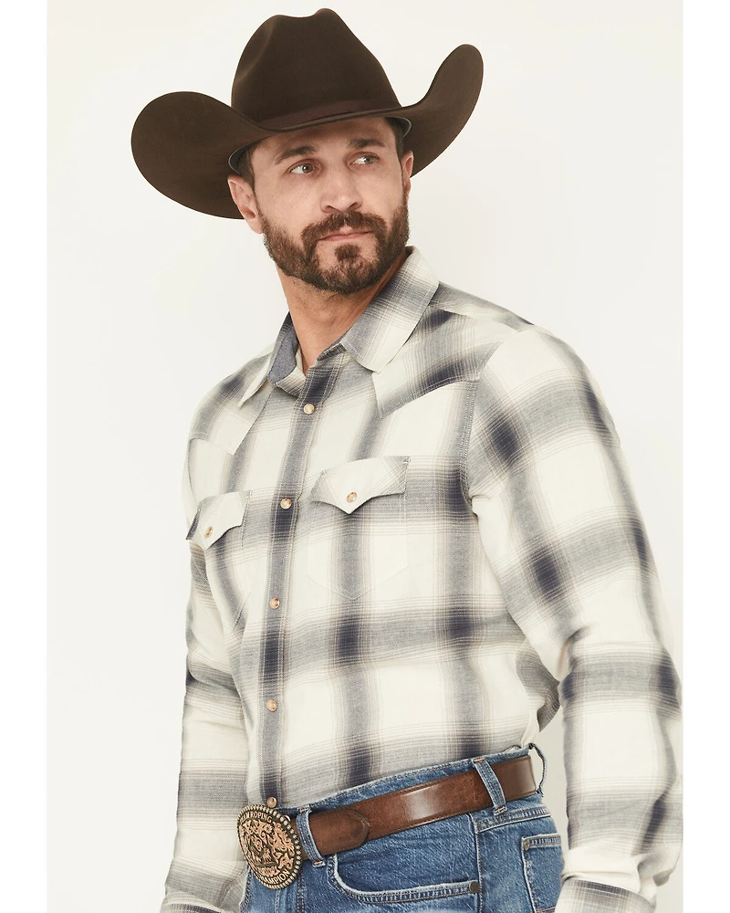 Cody James Men's Ruddiman Plaid Print Long Sleeve Snap Western Shirt