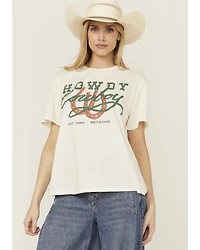 Blended Women's Howdy Cowboy Short Sleeve Graphic Tee