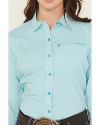 Ariat Women's VentTEK Plaid Print Long Sleeve Button-Down Stretch Western Shirt