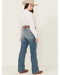 Ariat Women's Allison Medium Wash Mid Rise Bootcut Stretch Denim Jeans - Plus