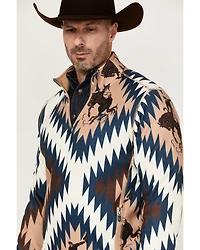 RANK 45® Men's Southwestern Print 1/4 Zip-Up Pullover