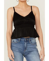 Shyanne Women's Satin Smocked Empire Cami