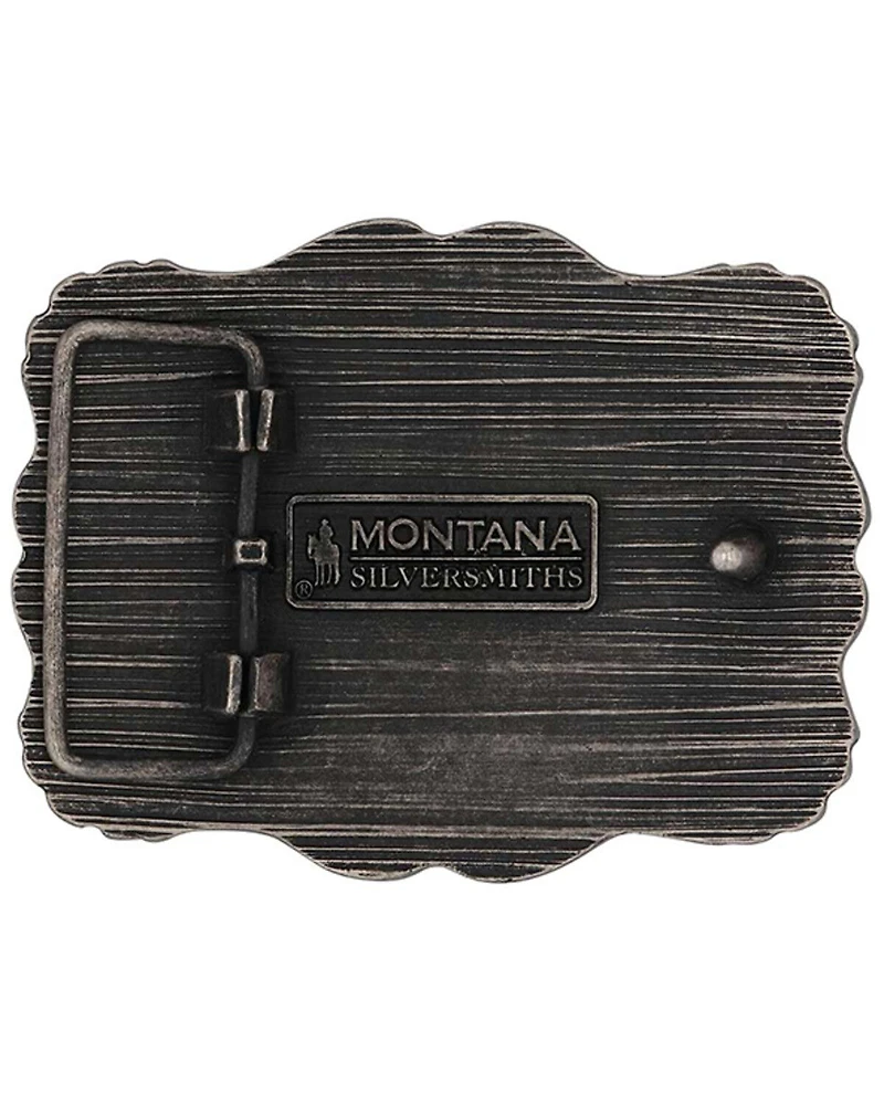 Montana Silversmiths Framed Longhorn Attitude Buckle