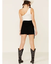 Double D Ranch Women's Gathered Stories Fringe Skirt