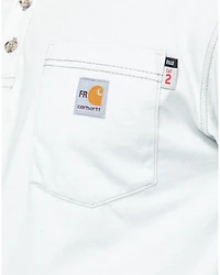 Carhartt Men's FR Solid Long Sleeve Work Henley Shirt - Big & Tall