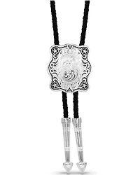 Montana Silversmiths Men's Scalloped Square Bolo Tie