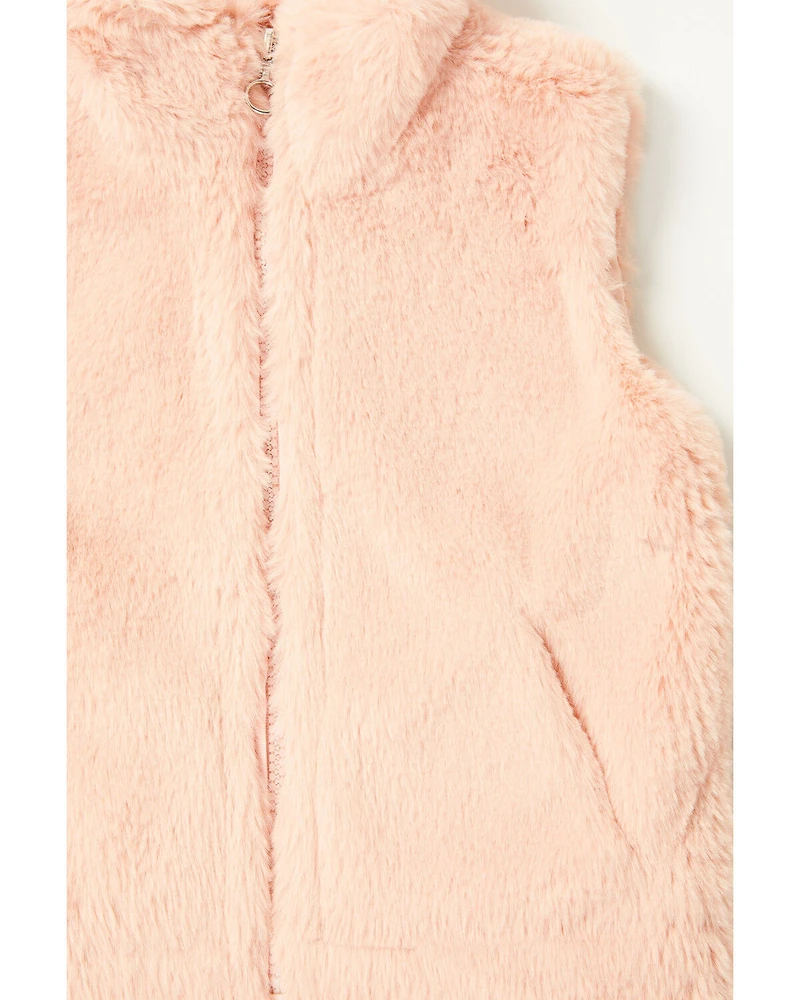 Urban Republic Toddler Girls' Solid Faux Fur Vest