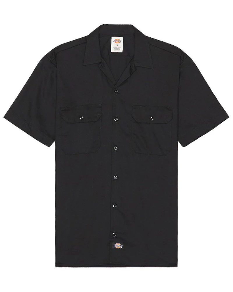 Dickies Men's Solid Twill Short Sleeve Button-Down Work Shirt
