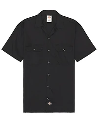 Dickies Men's Solid Twill Short Sleeve Button-Down Work Shirt