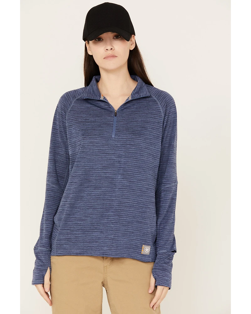 Ariat Women's Rebar 1/4 Zip Long Sleeve Work Shirt