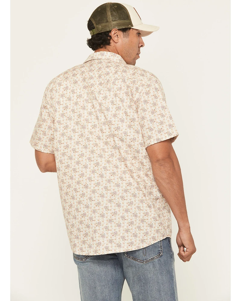 Moonshine Spirit Men's Block Party Floral Print Short Sleeve