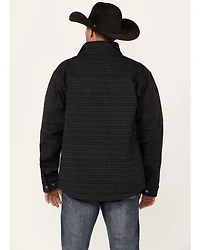 Cinch Men's Plaid Print Bonded Zip Softshell Jacket