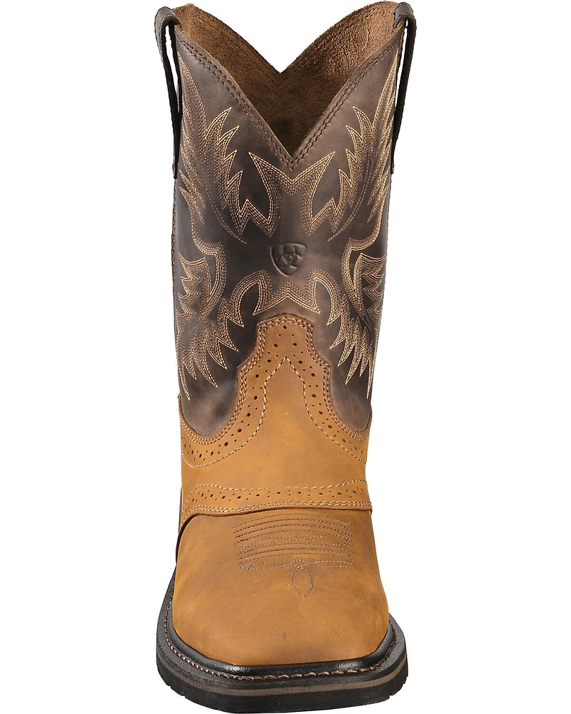 Ariat Men's 10" Sierra Pull-On Western Work Boots - Square Toe