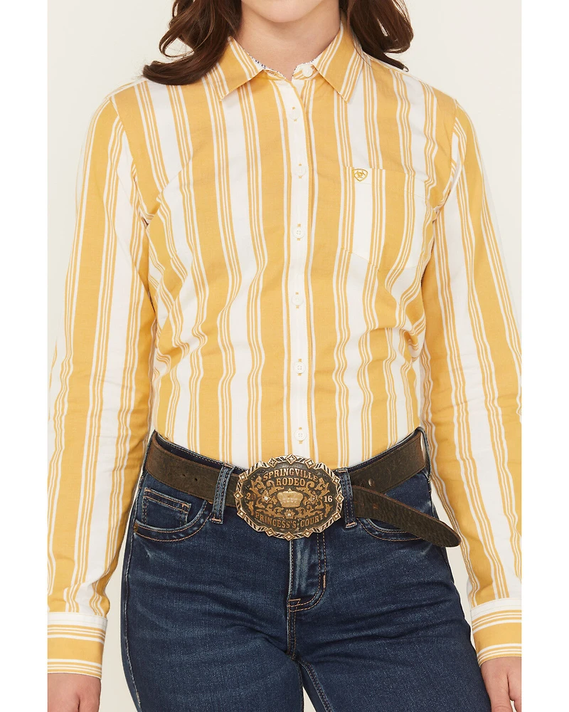 Ariat Women's Kirby Striped Print Long Sleeve Button-Down Stretch Western Shirt