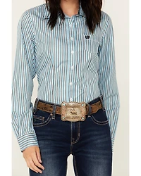Cinch Women's Striped Long Sleeve Button-Down Western Core Shirt