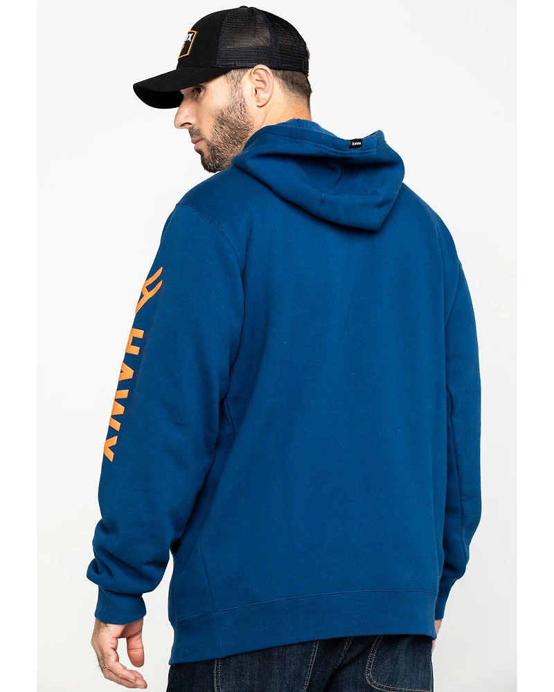 Hawx® Men's Logo Sleeve Performance Fleece Hooded Work Sweatshirt - Big & Tall