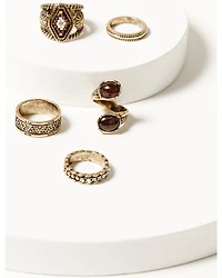 Shyanne Women's Summer Moon Antique Gemstone Ring Set