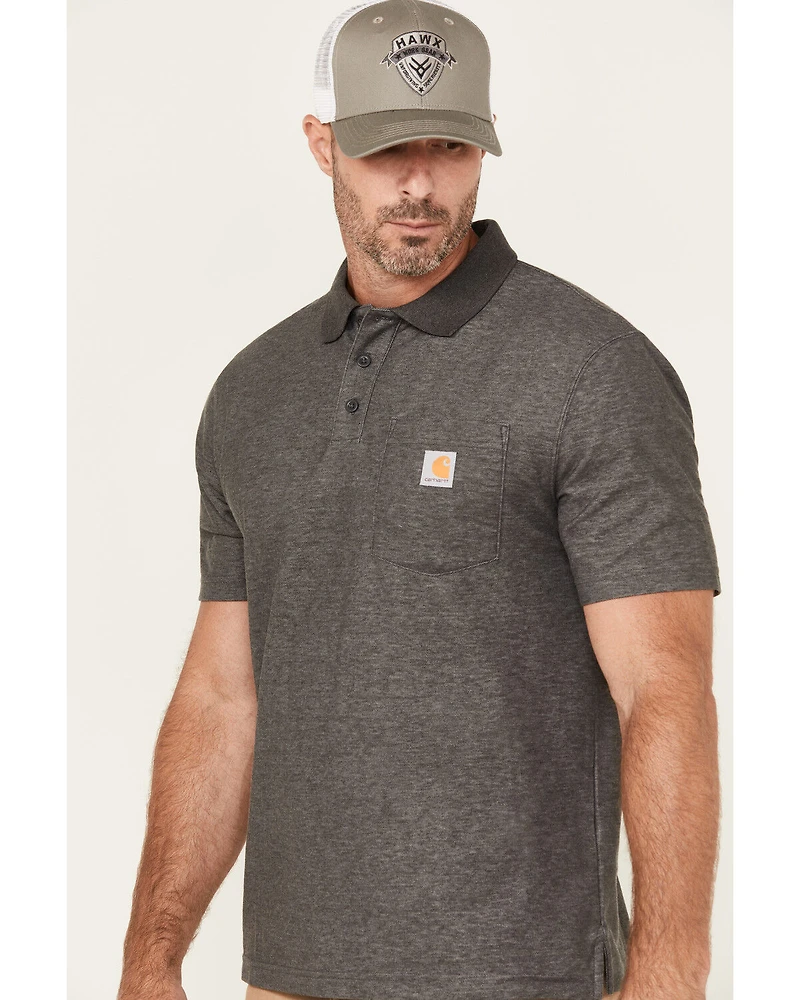 Carhartt Men's Loose Fit Midweight Short Sleeve Button-Down Polo Shirt