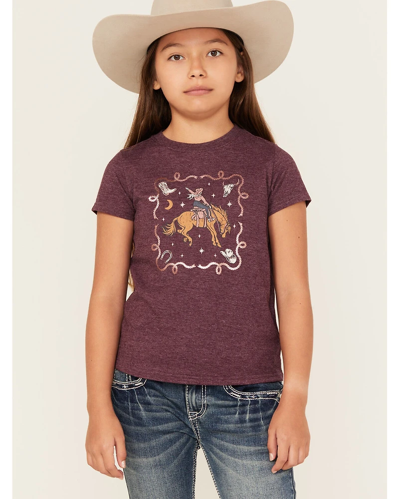 Shyanne Girls' Cowgirl Icons Short Sleeve Graphic Tee