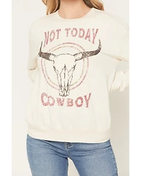 Idyllwind Women's Not Today Cowboy Graphic Crewneck Sweatshirt