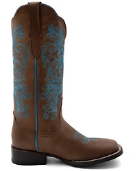 Ferrini Women's Ella Cross Western Boots - Broad Square Toe