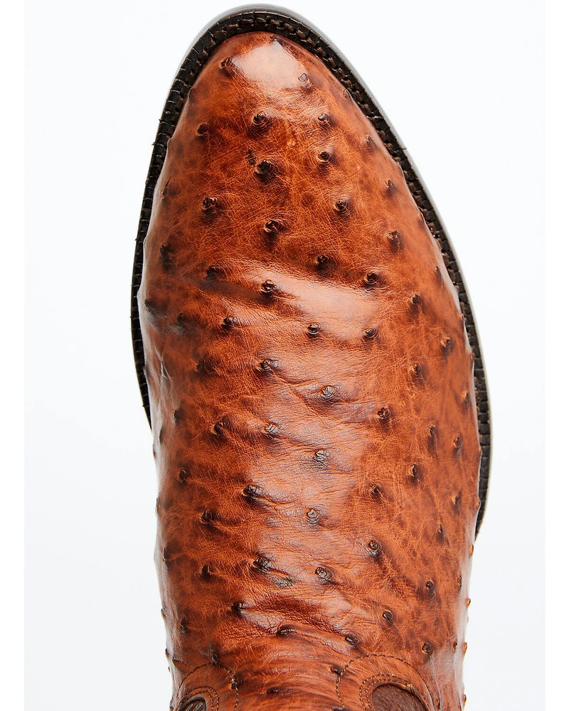 El Dorado Men's Exotic Full-Quill Ostrich Skin Western Boots - Round Toe