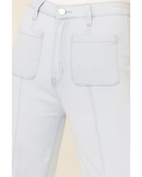Flying Tomato Women's Front Pocket Flare Leg Jeans