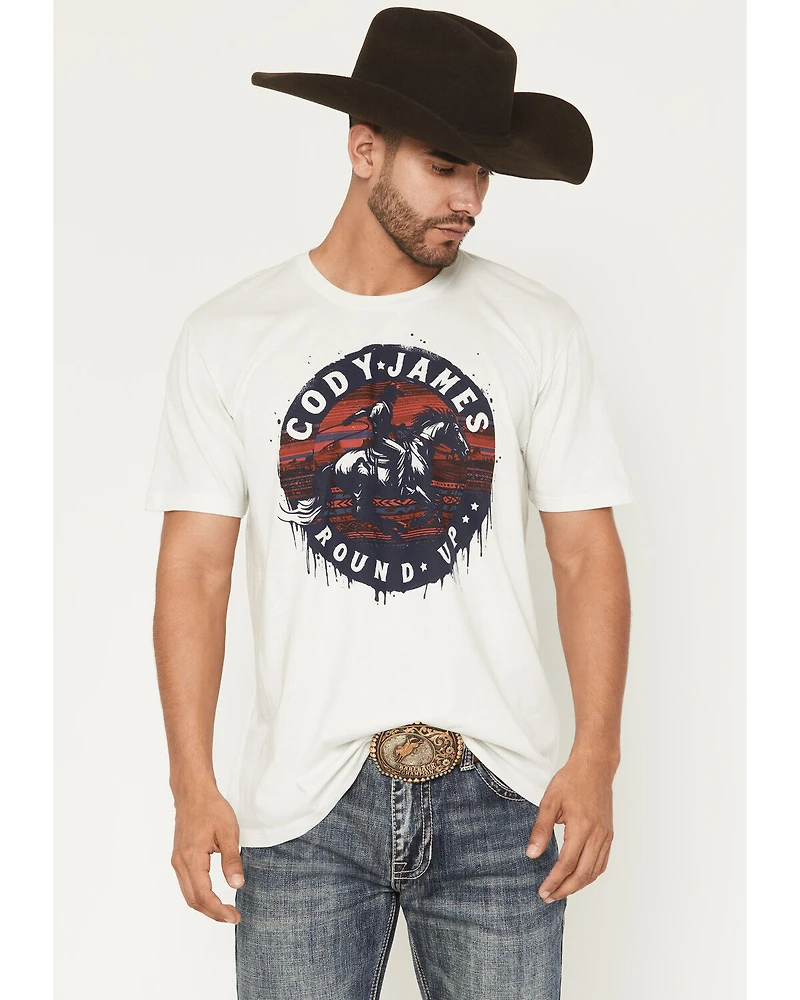 Cody James Men's Round Up Short Sleeve Graphic T-Shirt