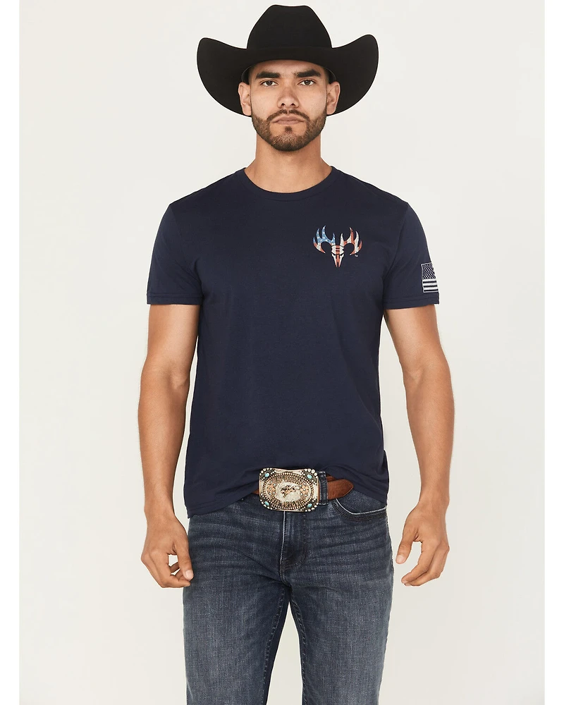 Buckwear Men's Patriot Rider Short Sleeve Graphic T-Shirt