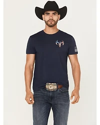 Buckwear Men's Patriot Rider Short Sleeve Graphic T-Shirt