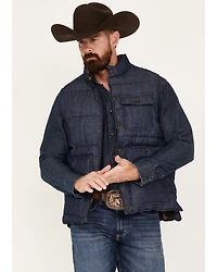 Cody James Men's Dark Wash Denim Puffer Vest