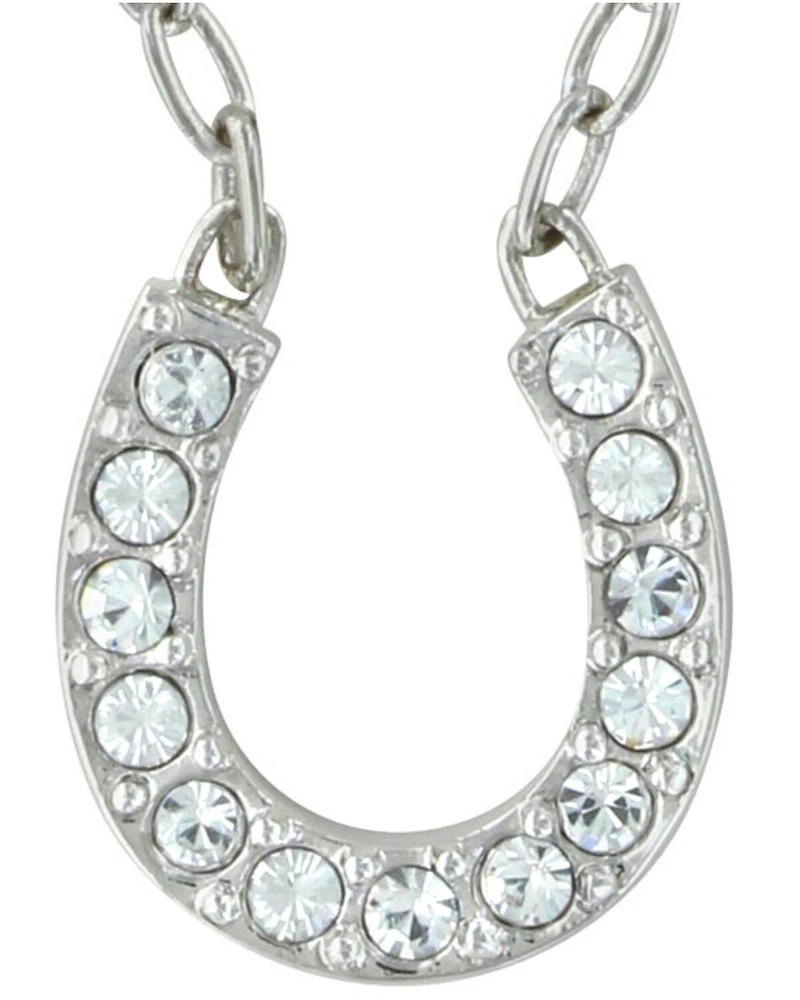 Montana Silversmiths Women's Crystal Clear Lucky Necklace