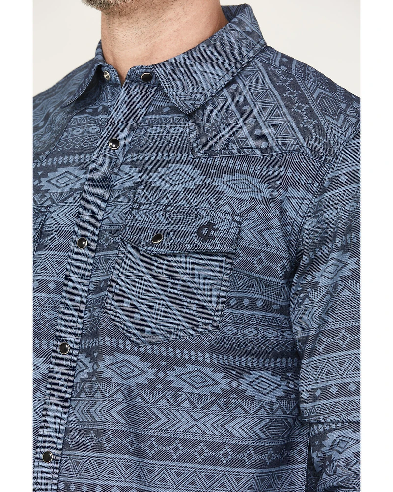 Cody James Men's FR Southwestern Print Lightweight Long Sleeve Snap Western Work Shirt