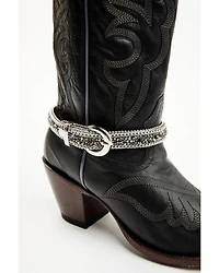 Shyanne Women's Rhinestone Studded Strap Boot Jewelry