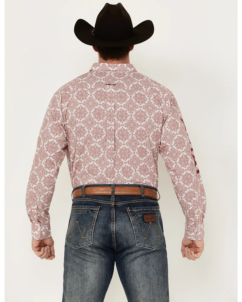 Ariat Men's Boot Barn Exclusive Clifford Logo Twill Medallion Long Sleeve Button-Down Western Shirt