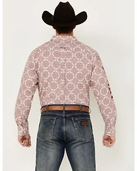 Ariat Men's Boot Barn Exclusive Clifford Logo Twill Medallion Long Sleeve Button-Down Western Shirt