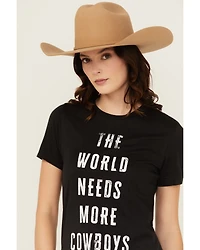 Boot Barn Women's The World Needs More Cowboys Short Sleeve Fitted Graphic Tee