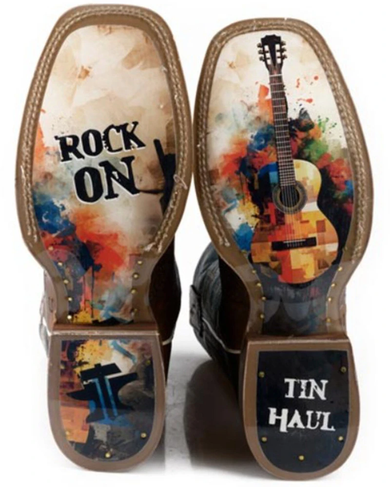 Tin Haul Men's Guitar Man Western Boots - Broad Square Toe