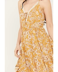 Wild Moss Women's Smocked Waist Cami Mini Dress