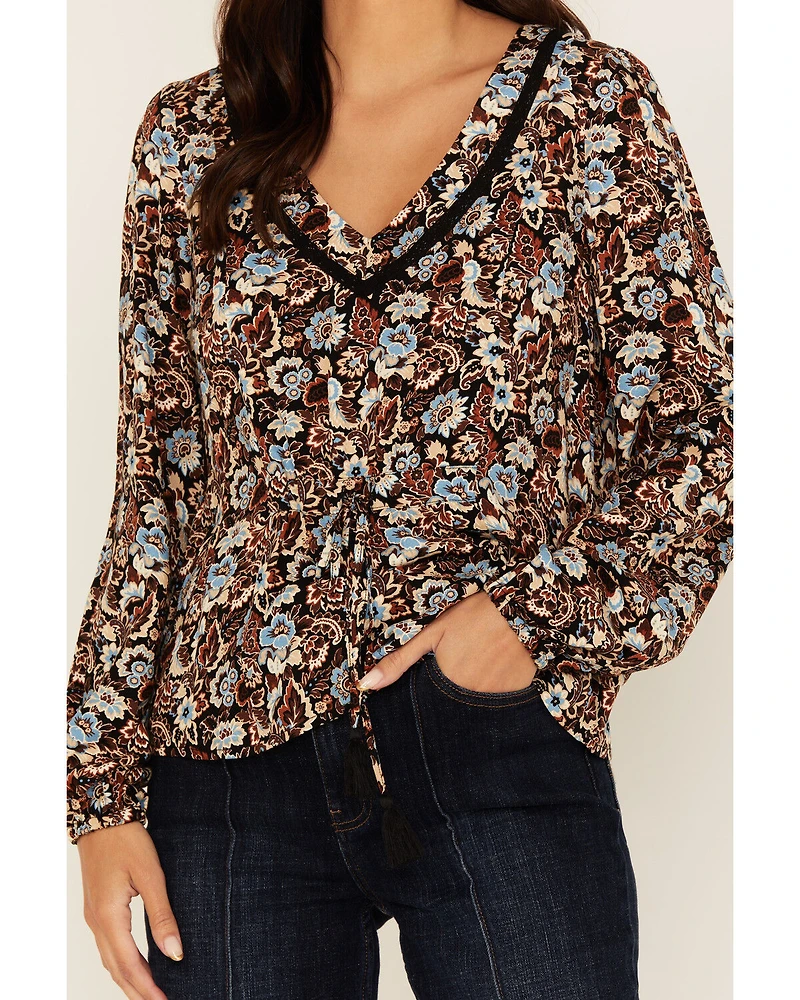 Idyllwind Women's Romance Floral Print Long Sleeve Top