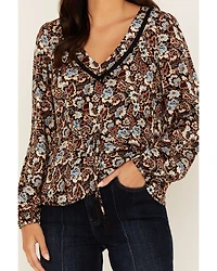 Idyllwind Women's Romance Floral Print Long Sleeve Top