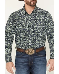 Gibson Trading Co Men's Hubert Floral Print Long Sleeve Snap Stretch Western Shirt