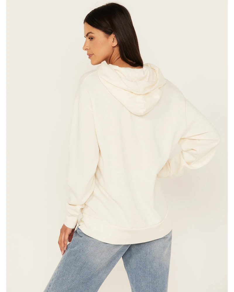 Cleo + Wolf Women's Graphic Henley Pullover