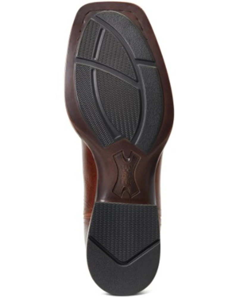 Ariat Men's Booker Bantamweight Royal Brown Ultra Full-Grain Leather Ankle Boot - Broad Square Toe