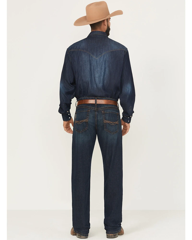 Cinch Men's Grant Dark Wash Relaxed Bootcut Stretch Denim Jeans