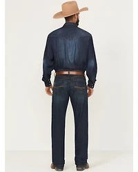 Cinch Men's Grant Dark Wash Relaxed Bootcut Stretch Denim Jeans