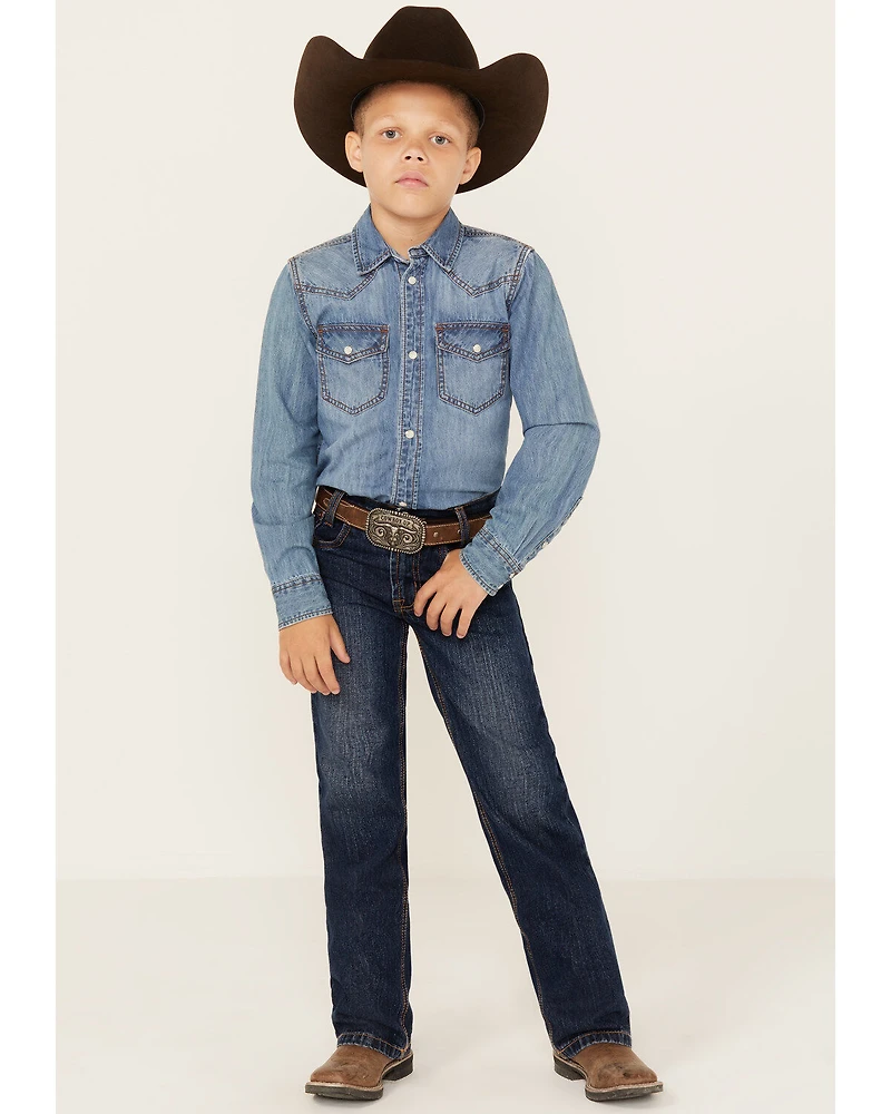 Cinch Boys' White Label Slim Straight Denim Jeans