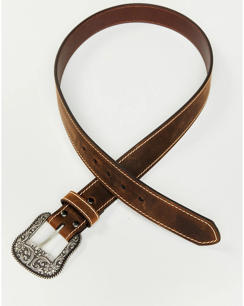 Ariat Women's Leather Belt with Engraved Buckle