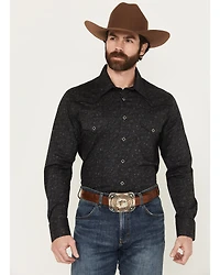 Rock & Roll Denim Men's Paisley Print Long Sleeve Snap Stretch Western Shirt